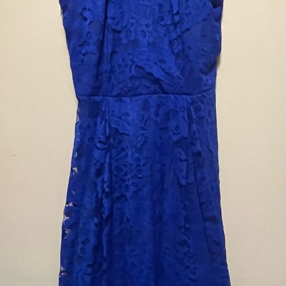 Elegant Blue Lace Dress